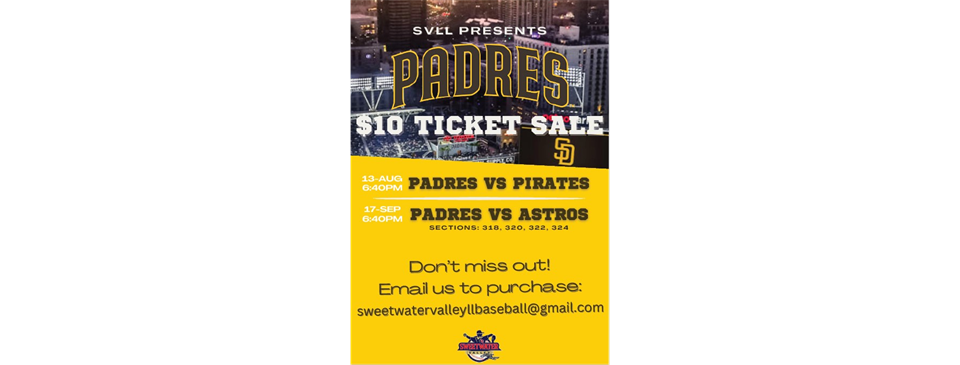 Get your $10 Padres tickets today